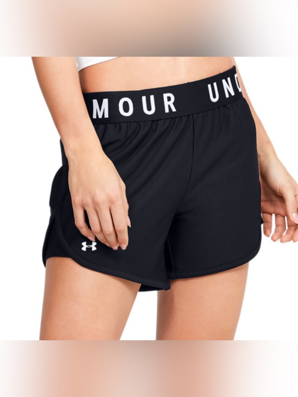 Under Armour Black Women’s Elastic-Waist Athletic Shorts